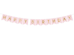 BANNER HAPPY BIRTHDAY PINK (2.5M) PARTY DECO
