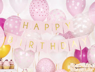 BANNER HAPPY BIRTHDAY PINK (2.5M) PARTY DECO