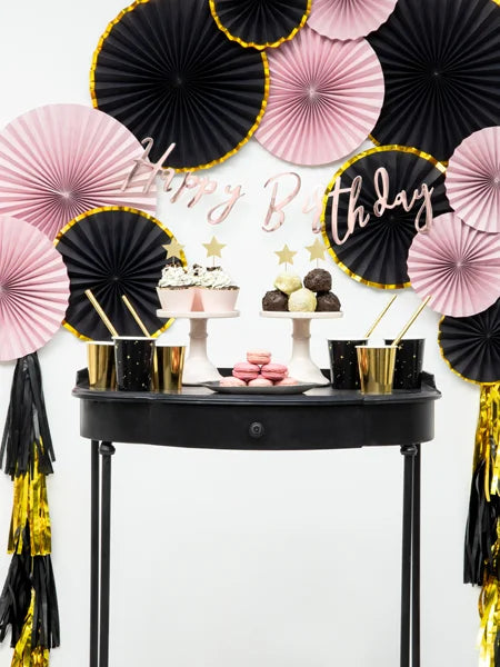 BANNER HAPPY BIRTHDAY ROSE GOLD (16.5X62CM) PARTY DECO