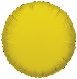 Gold Solid Round Mylar - Single Pack 18"