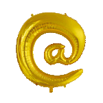 Symbol Balloons in Gold (@) 34"