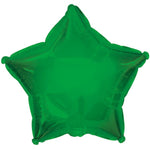 2 Star Shaped Foil Balloon 18" in each. Green
