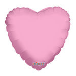 Matte Baby Pink Heart Shaped Foil Balloon 9" (5 Units per package)