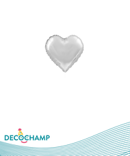 DecoHeart 4" Silver (5 Units per package)
