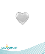 DecoHeart 4" Silver (5 Units per package)