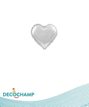 DecoHeart 4" Silver (5 Units per package)