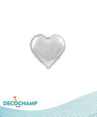 DecoHeart  9" Silver (5 Units per package)