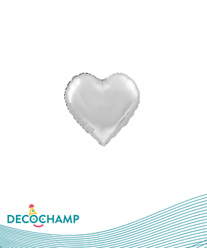 DecoHeart  9" Silver (5 Units per package)