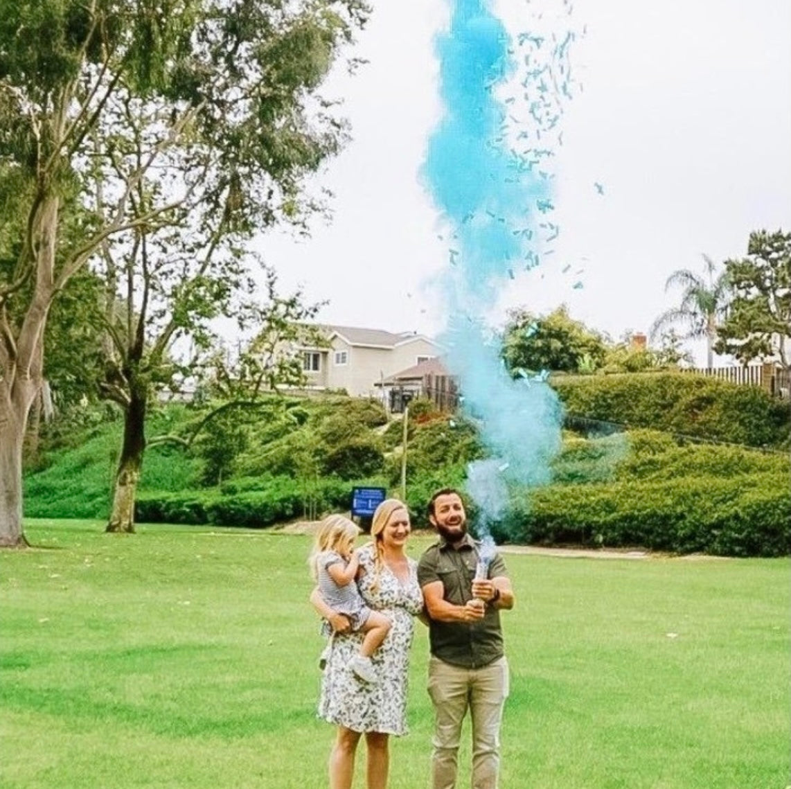 XL - 24" Gender Reveal Powder & Confetti Cannon - Blue (2 pack)