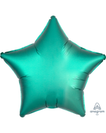 Jade Green Satin Star Shaped Foil Balloon 18