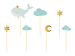 CUPCAKE TOPPERS WHALE (11/13.5CM - 1PKT/7PC)
