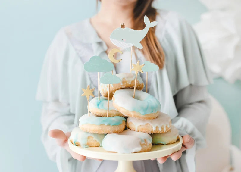 CUPCAKE TOPPERS WHALE (11/13.5CM - 1PKT/7PC)