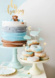 CUPCAKE TOPPERS WHALE (11/13.5CM - 1PKT/7PC)