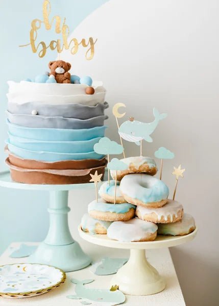 CUPCAKE TOPPERS WHALE (11/13.5CM - 1PKT/7PC)