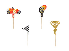 CUPCAKE TOPPERS CARS MIX (12CM - 1PKT/4PC)
