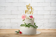 CAKE TOPPER MR&MRS GOLD (25.5CM)