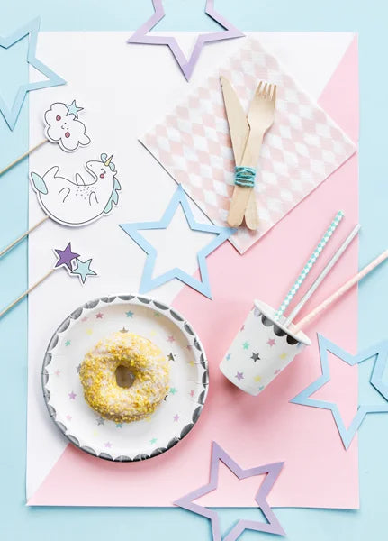 CAKE TOPPER UNICORN MIX (13/23.5CM - 1PKT/5PC)