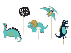 CAKE TOPPER DINOSAURS MIX (10.5/20CM - 1PKT/5PC)