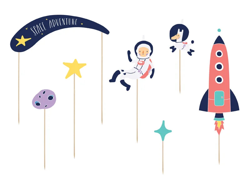 CAKE TOPPER SPACE (1PKT/7PC)