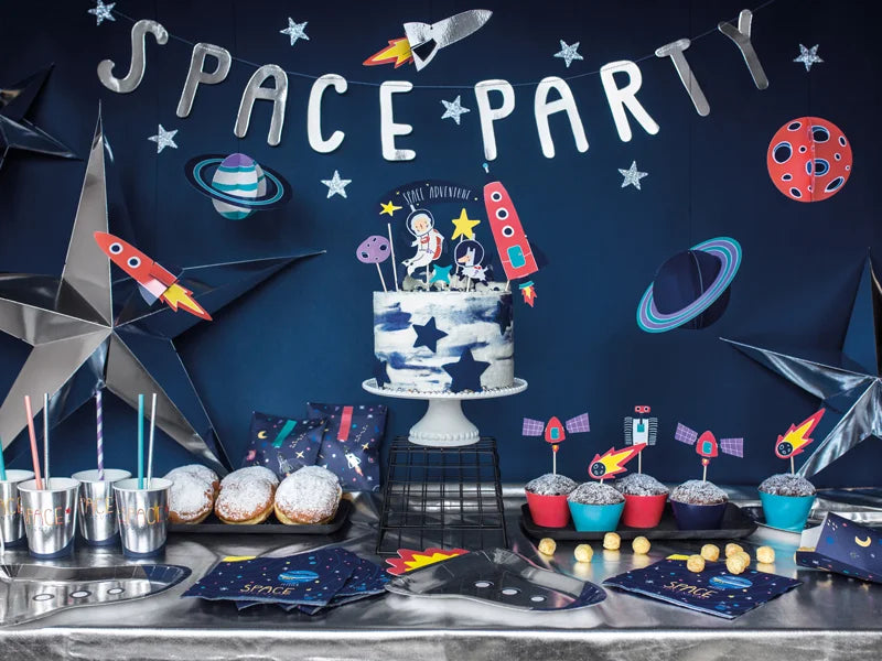 CAKE TOPPER SPACE (1PKT/7PC)