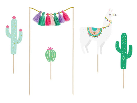 CAKE TOPPER LLAMA (1PKT/5PC)