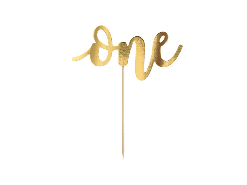 Cake Topper One Gold - KPT61-019