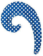 Blue Polka 5-pack Kurly Wave Foil 14"