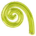 Metallic Lime Green 5-pack Kurly Spiral Foil 14" in