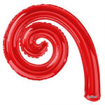 Metallic Red 5-pack Kurly Spiral Foil 14" in