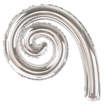 Silver 5-pack Kurly Spiral Foil 14" in