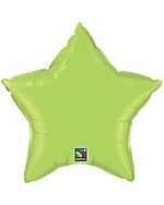 Lime Green Star Shaped Foil Balloon 9