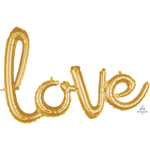 Gold - Love Script Foil Balloon - 31" in each