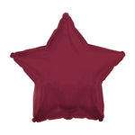 2 Star Shaped Foil Balloon 18" in each. Maroon