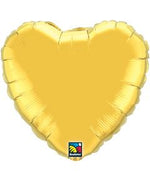Gold Heart Shaped Foil Balloon 9