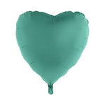 Matte Mint Heart Shaped Foil Balloon 9