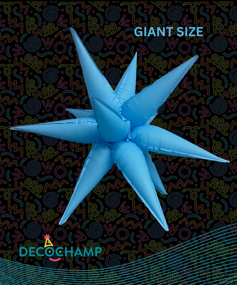 GIANT Neon Blue Starburst 60" (Single Pack)