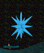 Neon Blue Starburst Balloon 22" (Single Pack)