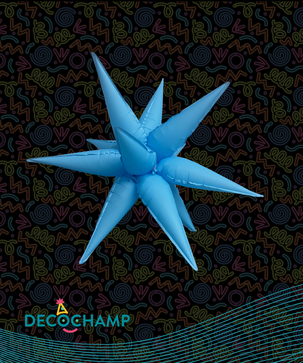 Neon Blue Starburst 40" (Single Pack)
