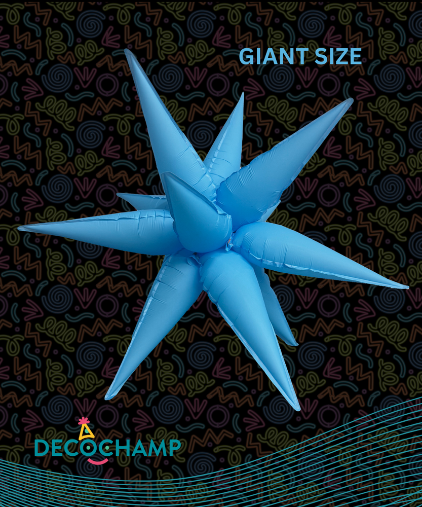 GIANT Neon Blue Starburst 60" (Single Pack)