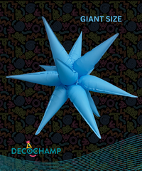 GIANT Neon Blue Starburst 60