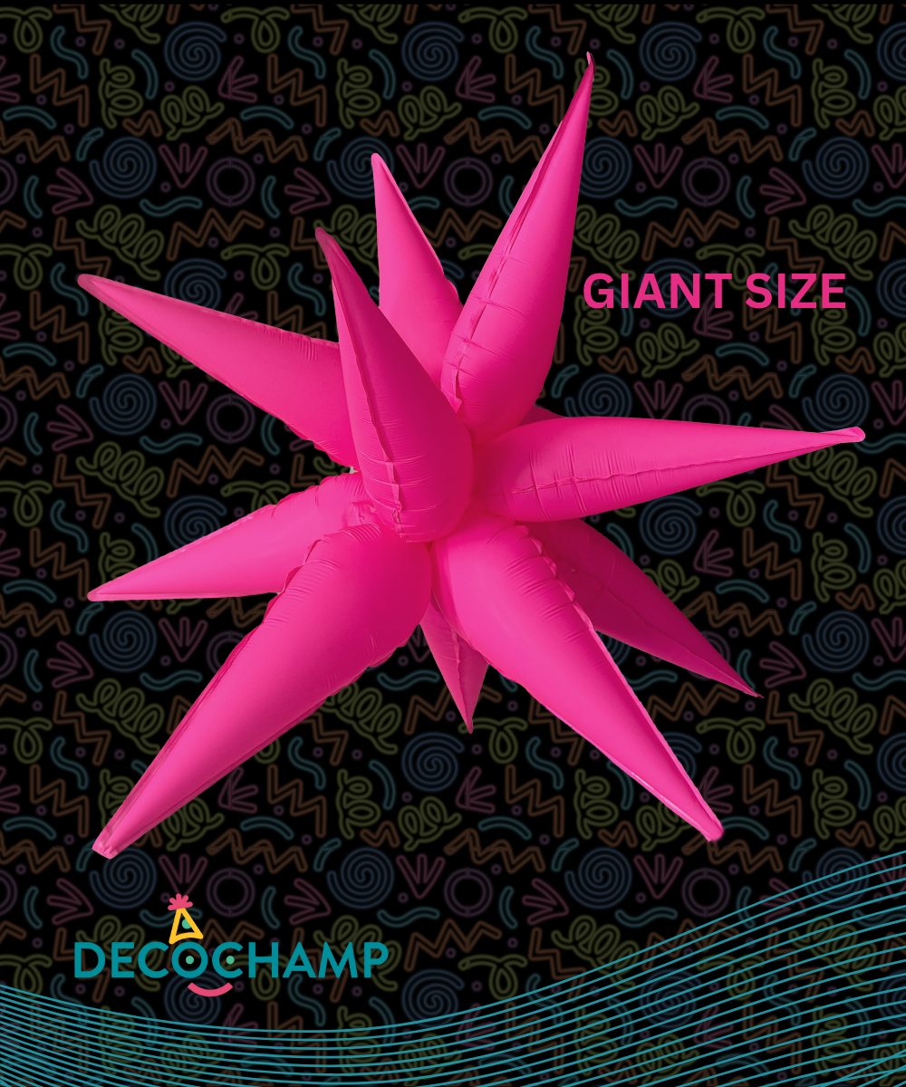 GIANT Neon Pink Starburst 60" (Single Pack)