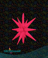 Neon Red Starburst Balloon 22