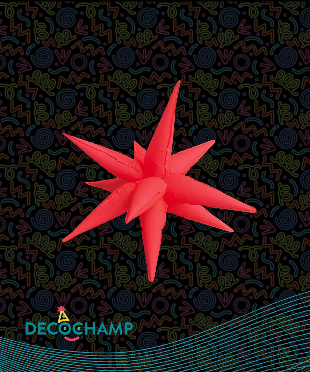 Neon Red Starburst 26" (Single Pack))