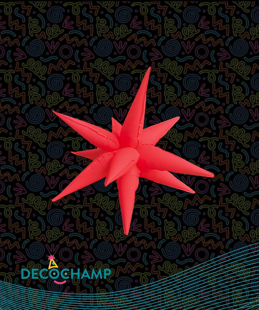 Neon Red Starburst 26" (Single Pack))