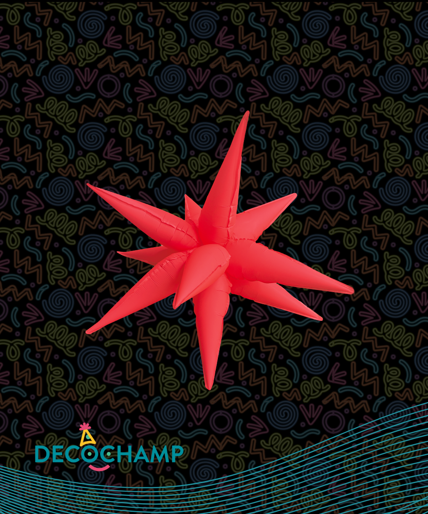 Neon Red Starburst 26" (Single Pack))