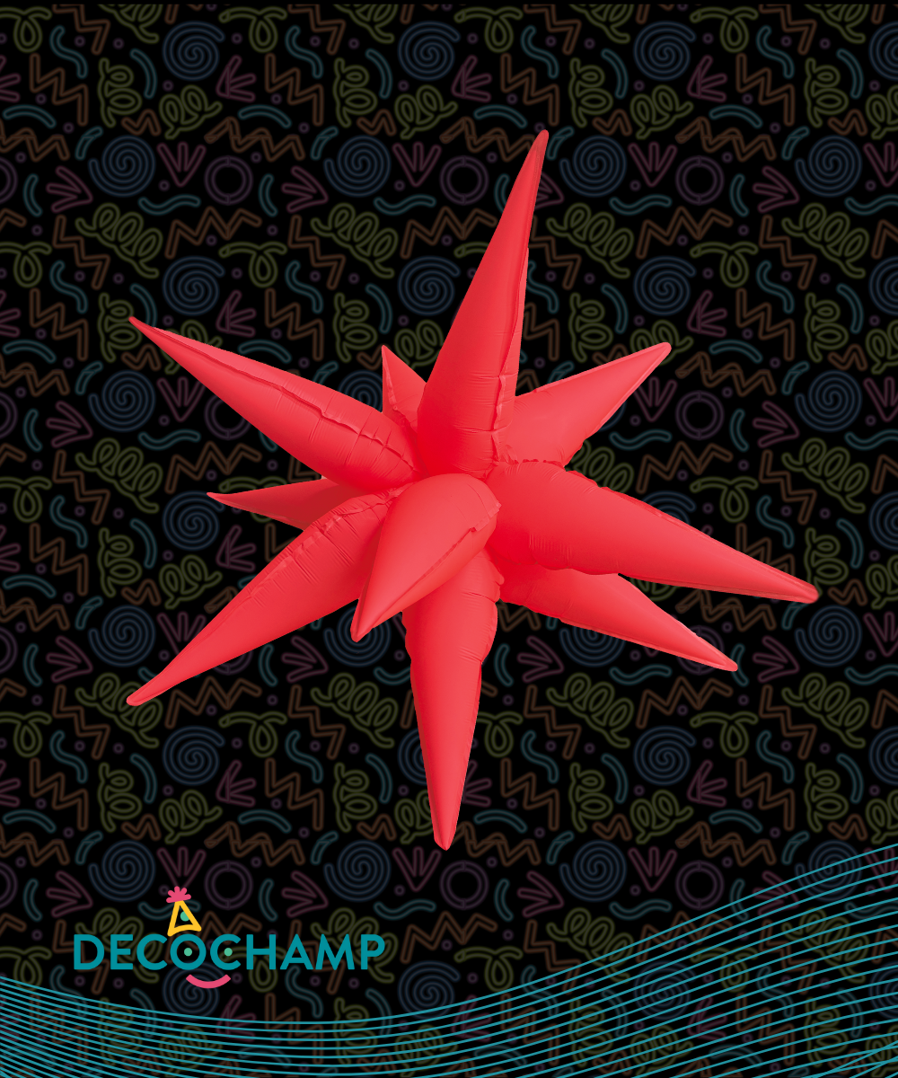 Neon Red Starburst 40" (Single Pack)