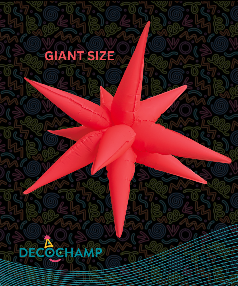 GIANT Neon Red Starburst 60" (Single Pack)