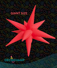 GIANT Neon Red Starburst 60