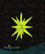 Neon Yellow Starburst Balloon 22" ((Single Pack))