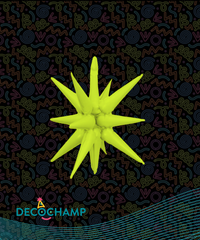 Neon Yellow Starburst Balloon 22